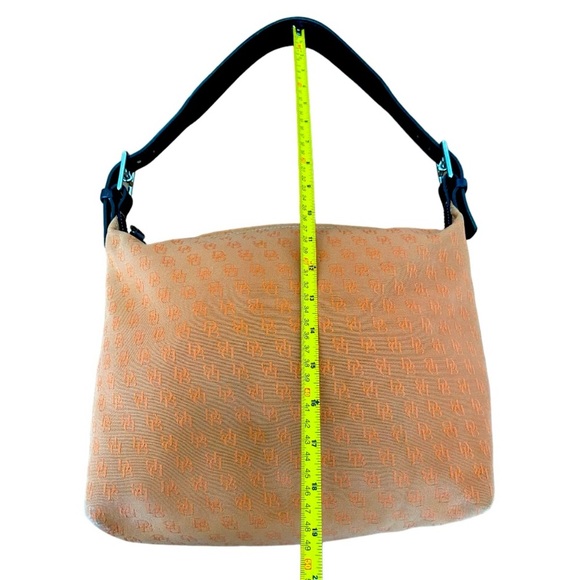 Dooney & Bourke Canvas Signature Hobo bag in burnt orange - Picture 6 of 9